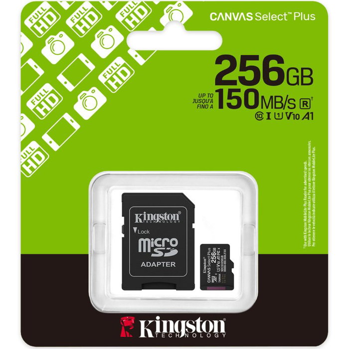 Kingston Canvas Select Plus 256 GB microSDXC con adaptador